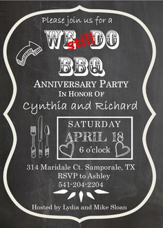 a chalkboard sign with the words wedo bbq on it