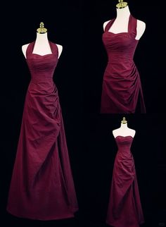 Vintage Style Prom Dresses, Prom Dress Burgundy, Vintage Ball Gowns, Long Party Dress, A Line Prom Dress, Multi Way Dress, Velvet Prom Dress, Floral Dress Formal, Long Evening Dress