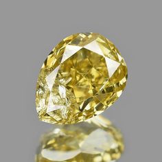 0.28 Cts Natural Yellow Diamond Pear Shape Gr1736 Fancy Yellow Diamond, Pear Cut Diamond, Diamond Free, Fancy Diamonds, Yellow Diamond, Pear Cut, Buying Jewelry, Crafts To Make, Loose Diamonds