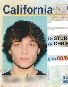 this is an image of a california driver's id card that has been printed onto