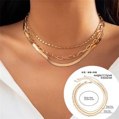 Serpent Gold: Dual Layer Snake Choker-Fashion Necklaces-StylinArts Simple Gold Choker Necklace, Metal Choker, Style Hip Hop, Cross Chain, Choker Necklace Set, Gold Choker Necklace, Gold Choker, Chain Choker Necklace, Jewelry Choker