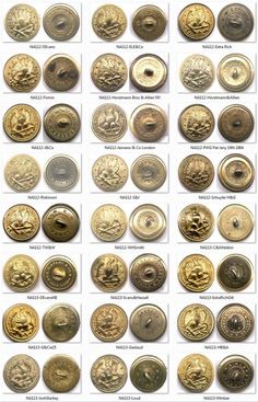 the different types of coins are shown in this image, and there is also an image of