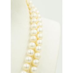 Simply elegant 16" double strand of 8.25mm cultured pearl beads necklace.  The pearls are silvery white in color and have a smooth round shape and nice luster.  The clasp is a square box with a single figure eight safety.  The top strand is 16" and the second strand drapes below - it is approximately 18".  knotted between each pearl.  The width below is an approximate since the two strand might lay differently on different people. Formal Double Strand Pearl Necklace With Pendant, Double Strand Pearl Necklace For Formal Occasions, Formal Double Strand Pearl Necklace, Classic Double Strand Pearl Pendant Necklace, Classic Double Strand Pearl Pendant Jewelry, Classic Double Strand Pearl Necklace With Pendant, Classic Double Strand Necklace With Pearl Pendant, Classic Double Strand Pearl White Necklace, White Double Strand Pearl Necklace For Formal Occasion