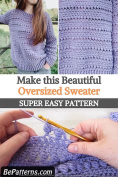 the crochet sweater pattern is easy to make