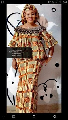 Loose Kaba Styles, Riband Design, African Wear Dresses