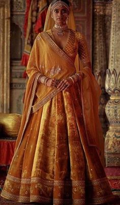 Velvet Sari, Sabyasachi Collection, Asian Clothing, Yellow Embroidery, Traditional Attires, Classic Wear, Wedding Lehengas