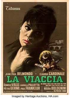 a movie poster for the film la vaccia with an image of a woman