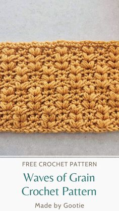 the free crochet pattern for waves of grain