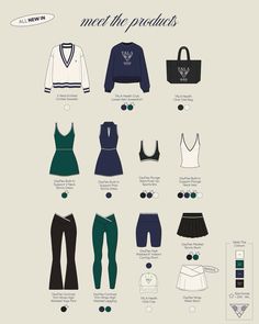 an info sheet with different types of clothing