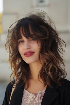 Wavy Shag, Long Face Hairstyles, Curly Haircuts, Choppy Hair, Long Faces, Curly Hair Cuts, Long Bob, Perfect Style