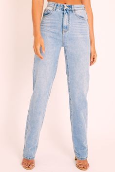 Extra Long Straight Leg Women's Blue Jeans - Rebellious Fashion – Rebellious Fashion - US Summer Straight Fit Denim Jeans, Blue Straight Bottoms For Spring, Trendy Light Blue Mid-rise Jeans, Light Wash Straight Hem Cropped Denim Jeans, Trendy Medium Wash Straight Cropped Jeans, Trendy Light Wash Rigid Denim Jeans, Spring Denim Blue Straight Fit Jeans, Straight Denim Blue Jeans For Spring, Denim Blue Straight Fit Jeans For Spring