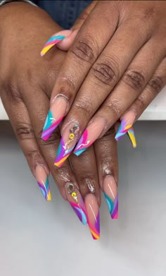 Difficult Nail Designs, Unique Acrylic Nail Designs, Inspiring Nails, Nails Abstract, Acrylic Nails Designs, Flame Nail Art, Crazy Nail Designs, Pedi Ideas