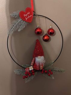 a christmas decoration hanging on the wall