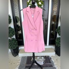 Nwt Entro Mauvey Pink Jacket Dress W/Pleats ~New! Size Small. Fully Lined. #Thebachelor #Barbie #Bachelorinparadise #Bachelornation Bin1 Spring Fitted Knee-length Blazer Dress, Tailored Mini Length Blazer Dress For Spring, Tailored Knee-length Blazer Dress For Spring, Spring Fitted Double-breasted Blazer Dress, Tailored Blazer Dress For Spring Date Night, Chic Spring Mini-length Jacket Dress, Chic Mini-length Jacket Dress For Spring, Chic Spring Mini Jacket Dress, Spring Chic Mini Jacket Dress