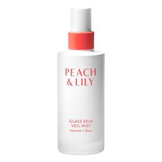 Ready for instant Glass Skin? Peach & Lily's Glass Skin Veil Mist calms, refreshes, and hydrates for a radiant lasting glow on bare skin or with makeup. KEY INGREDIENTS: Cucumber Water: refreshes and imparts antioxidants Peach Extract: helps keep skin firm, radiant, and resilient Reishi Mushroom: a powerhouse adaptogen that combats visible signs of damage, inflammation, and redness Lotus Extract: potent antioxidants and flavonoids fight damage and boosts brightening powers 100% Worry Free: Peach Peach And Lily Glass Skin, Peach Lily, Beauty Elixir, Peach And Lily, Mode Zara, Bare Skin, Face Mist, Cruelty Free Beauty, Glass Skin