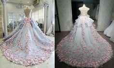 Wedding Gown Plus Size, Pink Wedding Gown, Pink Formal Gown, Hot Pink Wedding, Camo Wedding Dresses, Big Wedding Dresses, Michael Cinco, Pink Ball Gown, Couture Bridal Gowns