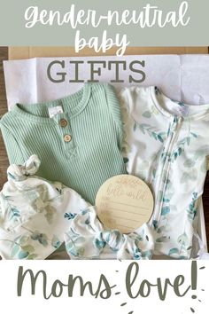 baby gifts for mom's love with text overlay that reads, how to give your