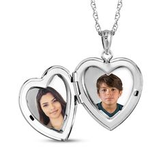 This petite locket lovingly keeps two photos close to your heart. Crafted in sterling silver Polished to a bright shine, the 20mm heart-shaped locket opens to reveal two photos The 18-inch rope chain secures with a spring ring clasp Please follow these steps: 1) Place your order; 2) Text your photo from your smartphone to (330) 435-8997; and 3) When prompted, please respond with your Order Confirmation #. Standard text messaging rates may apply. Valentine's Day White Gold Open Heart Locket Necklace, Personalized Double Heart Sterling Silver Locket Necklace, Personalized White Gold Open Heart Locket Necklace, Valentine's Day Sterling Silver Locket Necklace Medallion, Valentine's Day Sterling Silver Medallion Locket Necklace, Double Heart Locket Necklace In White Gold, Double Heart White Gold Locket Necklace, White Gold Double Heart Locket Necklace, Please Respond