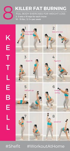 Abs Kettlebell, Kettlebell Arms, Kettlebell Workouts For Women, Kettlebell Abs, Kettlebell Exercises, Full Body Workouts, Kettlebell Training, Workout Space, Workout Plans