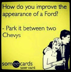 an image of a man and woman kissing in front of a yellow sign that says how do you improve the appearance of a ford?