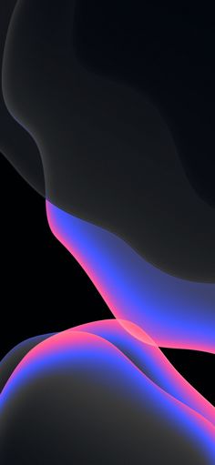 an abstract black background with pink and blue lines in the bottom right corner on top of each other