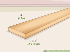 a wooden beam with measurements for it