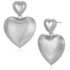 PRICES MAY VARY. 💗BIG HEART EARRINGS - These unique big heart drop statement earrings feature a shiny gold finish and a matte heart design. The heart symbol, traditionally an expression of love and affection, symbolizes a love that knows no end. These heart earrings dangle can be interpreted as an expression of eternal and uninterrupted love and affection, making them a wonderful gift for the special woman in your life. 💗SKIN FRIENDLY - Our danity heart drop earrings for women are made of prem Chunky Silver Earrings, Gold Heart Earring, Earrings Dangling, Earrings Big, Heart Symbol, Heart Dangle Earrings, Statement Drop Earrings, Hypoallergenic Jewelry, Heart Drop Earrings