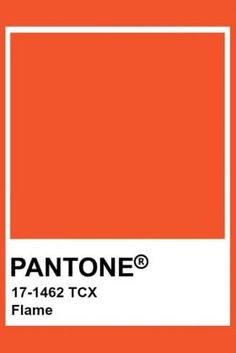 the pantone orange color is shown