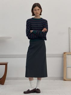 Composition : WOOL 35% RAYON 10% POLYESTER 53% SPANDEX 2%Country of Origin : KOREA Wool Long Skirt For Workwear, Winter Workwear Pencil Skirt In Relaxed Fit, Long Wool Skirt For Workwear, Spring Wool Midi Skirt, Relaxed Winter Pencil Skirt For Workwear, Relaxed Pencil Skirt For Workwear In Winter, Winter Workwear Midi Pencil Skirt, Fall Midi Pencil Skirt For Business Casual, Fall Business Casual Midi Pencil Skirt