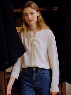 Composition : tencel 100Country of Origin : Republic of Korea Summer Tencel Tops With Button Closure, Tencel Button-up Work Shirt, Tencel Button-up Tops, Paris Paloma, Denim Blue Button-up Tencel Tops, Blue Tencel Button-up Top, Eyelet Shirt, Paloma, Shirt Blouses