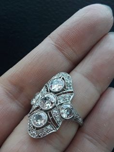 Absolutely Stunning Art Deco PLATINUM Approximately 3.50ct Old Mine Cut Diamond Wedding Engagement Navette ring... Size 6, sizable. Perfect Antique Condition... Art Deco Diamond Jewelry With Vs Clarity, Navette Ring, Gold Diamond Earrings Studs, Gold Diamond Studs, Old Mine Cut Diamond, Wedding Engagement Ring, Opal Necklace, Diamond Earrings Studs, Diamond Studs