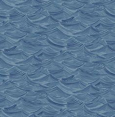 a blue wallpaper with wavy waves on the bottom and bottom, in shades of blue