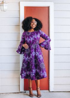 African print Midi Dress Purple Ankara Flare sleeve dress  Zipper Closure at the back   PLEASE CHECK YOUR MEASUREMENTS BEFORE PLACING AN ORDER, WE DO NOT ACCEPT RETURNS. Thanks  Item must be returned for exchange within 14 days after receiving. No Refunds please, I only accept returns for exchange. Thanks  Please send me a message if you have any issues. Size 2  Bust 32"  Waist 26" Size 4  Bust 34"  Waist 28" Size 6  Bust 36"  Waist 30" Size 8  Bust 38"  Waist 32" Size 10  Bust 40"  Waist 34" Si Purple Ankara, Pattern Layout, Purple Midi Dress, Flare Sleeve Dress, Print Midi Dress, Dress Purple, Dress Zipper, Printed Midi Dress, Style Expert