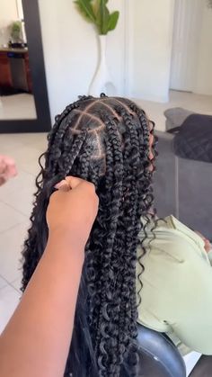 Large Boho Braids Tut!🔥😍#shorts #bohobraids #boho #hairstyles #braids #foryou #trending #blowup - YouTube Goddess Braids How To, How To Make Boho Braids, Boho Jumbo Knotless Braids, Boho Hairstyles Braids, Boho Box Braids Hairstyles, Goddess Braids Large, Mini Boho Braids, Large Goddess Braids, Large Boho Braids