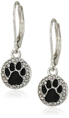 PRICES MAY VARY. Silver Dog Paw Earrings: These adorable drop earrings are made from silver-tone metal and feature sparkling crystals and a jet black paw print Nickel-Safe Leverback Silver Earrings: Our dangle earrings have a leverback closure to make sure they stay secure all day long Comfortable Women's Earrings: These Pet Friends dog paw earrings are comfortable enough to wear throughout the day Versatile Jewelry: The paw drop earrings are stylish enough to wear at any occasion, whether you'r Adjustable Sterling Silver Jewelry With Paw Print, Adjustable Sterling Silver Paw Print Jewelry, Silver Cat Design Drop Earrings, Black Cat Design Drop Earrings, Paw Print Earrings, Earring Stand, Versatile Jewelry, Sparkle Earrings, Sparkling Crystal