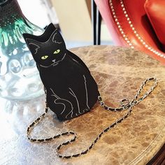 Cat Shaped Shoulder Bag - Wnkrs Black Cat Bag, Chains Women, Designer Messenger Bag, Cat Handbags, Kawaii Bag, Cat Purse, Cute Black Cats, Cat Bag, Bag Luxury