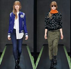 G-Star RAW Amsterdam 2015-2016 Fall Autumn Winter Womens Runway Catwalk Looks - Vintage Grunge Destroyed Patched Denim Jeans Military Utility Cargo Pockets Overshirt Super Skinny Boyfriend Boots Quilted Puffer Blouse Outerwear Coat Parka Baseball Varsity Jacket Onesie Jumpsuit Boiler Suit Salopette Coveralls Bib Brace Dungarees Moto Motorcycle Biker Leather Racer Knee Panels Grunge Asymmetrical Slouchy Theory Clothing Women, Military Style Long Sleeve Biker Jacket For Winter, Oversized Grunge Denim Outerwear, Military Style Patchwork Outerwear For Fall, Oversized Military Utility Jacket, Military Style Long Sleeve Patchwork Outerwear, Theory Clothing, Patched Denim, Patched Denim Jeans