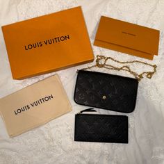 Purchased In August 2023 Only Used A Handful Of Times Can Be Worn As Crossbody Or Shoulder Bag Incudes: Box Dust Bag Original Papers Zipper Pouch Additional Strap And Chain From Amazon (Last Picture) Does Not Include Card Holder Insert Louis Vuitton Felicie Pochette, Félicie Pochette, Vuitton Handbags, Zipper Pouch, Louis Vuitton Bag, Dust Bag, Card Holder, Bag Lady, Louis Vuitton