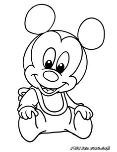 the mickey mouse coloring page is shown in black and white, with an image of it's face