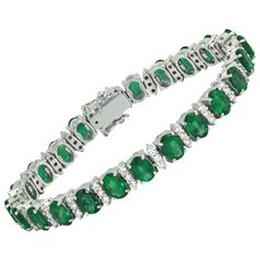 Emerald 16.35 carats with Diamond 2.17 carats Bracelet set in 18 Karat White Gold Settings Width: 0.6 cm Length: 18.5 cm "Since we first opened doors in 1980 our store was then situated in the vicinity of the Victory Monument; a small and modest storefront with a couple of counters. From our humble beginnings to where we stand today, we has proven our abilities as a jeweller. From the 80s up til today, we have been supplying fine quality pieces to dealers, wholesalers and customers worldwide. Ou Expensive Jewelry, Emerald Diamond, The 80s, Tennis Bracelet, Bracelet Set, Pandora Charm Bracelet, Diamond Bracelet, Monument, Jewelry Bracelets