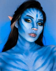 Blue People Aesthetic, People Aesthetic Wallpaper, Simple Halloween Face Painting, Avatar Blue, Blue People, People Aesthetic