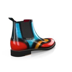 Men`s Luxury Boots 50594 | Girotti Multicolor Leather Boots With Snip Toe, Multicolor Leather Boots, Multicolor Leather Boots With Rubber Sole, Jack G, Luxury Boots, Walking On Clouds, Chelsea Boots Men, Mens Shoes Boots, Green Shoes