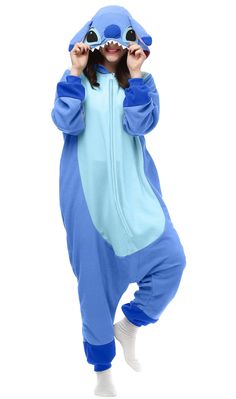 PRICES MAY VARY. 1-100% shaker fabric, soft and comfortable, warm and breathable, will not be hairy, wear-resistant, can be machine washable/hand washable, compared to other fabrics, shaker is more anti-static, spring, autumn and winter 3 seasons a year can wear the onesie. 2-The Animal Onesie is comfortable and suitable for both men and women, can be worn at home, staying in the couch and enjoying leisure with the family. Wear thermal underwear underneath your jumpsuit when the temperature is c Stitch Jumpsuit Disney, Disney Onesie Pajamas, Blue Long Sleeve Onesie, Dinisaur Hot Pajama Sets, Paper Duck Pyjama, Adult Onesie Disney, Novelty Long Sleeve Sleepwear For Sleepover, Casual Halloween Costume Sleepwear, Novelty Long Sleeve Onesie For Costume Party