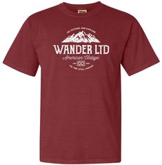 Wander Ltd National Park Adventure Comfort Colors TShirt. Comfort Color garment dyed T-Shirts which are inspired by nature. Garment dyed t-shirts experience less shrinkage and make for a more comfortable feel. - 6.1 oz per sq yd - 100% ring spun cotton - Soft washed garment dyed fabric - Double needle collar - Twill taped neck and shoulders - Double needle armhole, sleeve and bottom hems Comfort Colors Tshirt, Mount Rainier National Park, Rainier National Park, Comfort Color, Inspired By Nature, Dyed Fabric, Twill Tape, Dye T Shirt, American Vintage