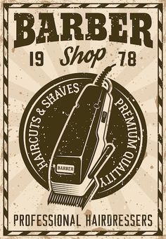 Free Vector | Vintage gentlemen's club poster Gentlemen's Club, Vintage Gentleman, Vintage Barber, Skull Art Drawing, Club Poster, Electric Hair Clippers