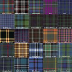 "These poly viscose tartan swatches give you a sample of our Scottish-made poly viscose blend of tartan. Whether you are allergic to wool, or just want a great looking tartan for less, our poly/viscose synthetic blend is a great way to go! Hard wearing, washable, and cool to wear. To the untrained eye, it is nearly indistinguishable from expensive 100% wool tartan. This tartan is woven in the UK from a 65/35 blend of polyester and viscose (rayon). When you have more than one tartan to choose from, requesting swatches is a great way to decide which tartan you like best before investing in your kilt. Each swatch is approximately 6-8 inches square. Swatches are not returnable. -Woven in the UK -65/35 Blend of Polyester and Viscose (Rayon) -Measures Approx. 6-8\" Square -Non-Returnable Importa Irish Tartan, Pencils Art, Pocket Scarf, Scottish Homes, Auld Lang Syne, Pocket Scarves, Tartan Kilt, Tartan Fabric, Viscose Rayon