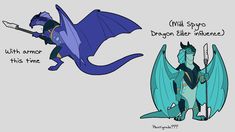 two different types of dragon like creatures