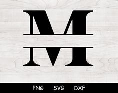 the letter m is made out of wood and has black letters that spell it's capital