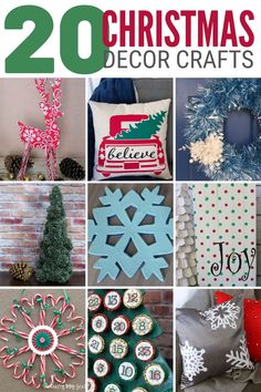 20 christmas decor crafts that are easy to make and great for the holiday season,