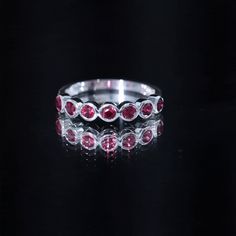 Product Details Make her day unforgettable with this beautiful Semi Eternity Ring. Adorned with sparkling Round Cut Lab Created Ruby in a secure Bezel Setting, this ring is a perfect symbol of your never-ending love. Crafted in a unique design, this Created Ruby Half Eternity Ring will make her feel special every day. Product Information SKU SHP-RINGS0821258490 Width 2 mm Height 3.3 mm Weight 1.44 gm (Approximate) LAB CREATED RUBY INFORMATION No.of Stones 9 Pieces Total Weight 1.30 Carat (Approx Half Eternity Ring, Ruby Gemstone, Signature Jewelry, 18k Yellow Gold Ring, Timeless Jewelry, Bezel Setting, Conflict Free Diamonds, Eternity Ring, Yellow Gold Rings